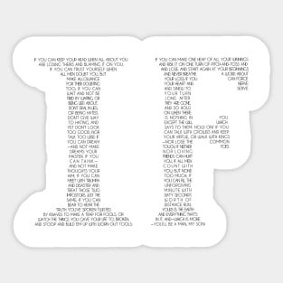 If Poem Kipling Sticker